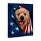 Stupell Industries Puppy & American Flag Canvas Wall Art